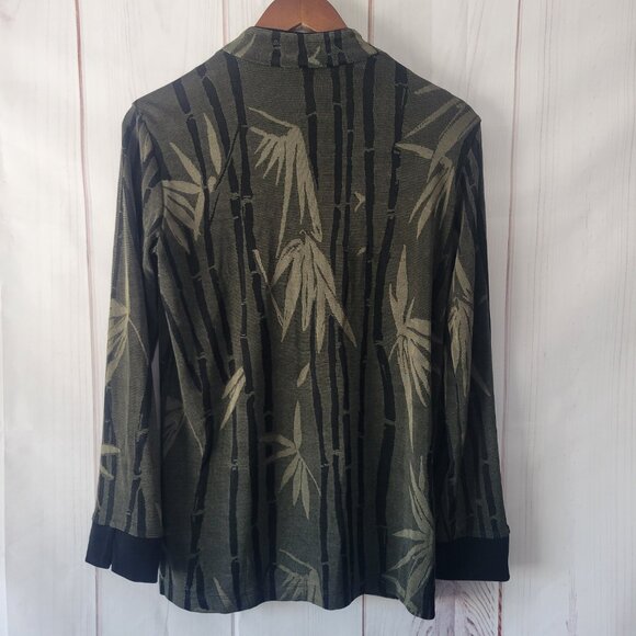 Chico’s Travelers Imperial Jacket Asian Bamboo Women’s Sz 0, Vintage Made in USA - Picture 4 of 9